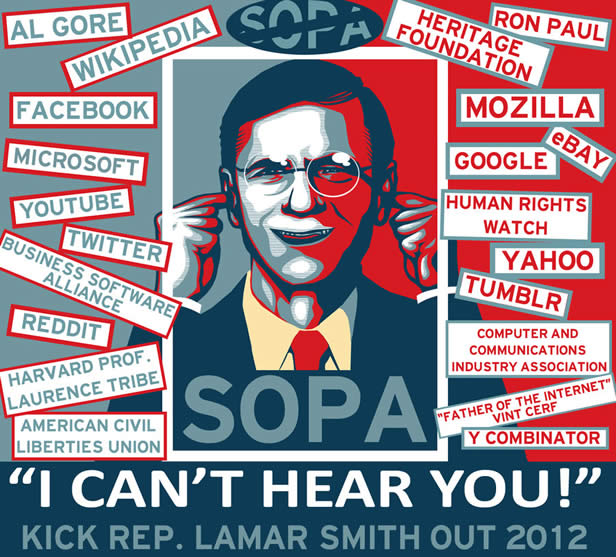 SOPA// Lamar Smith ha decidido hacer a un lado la SOPA